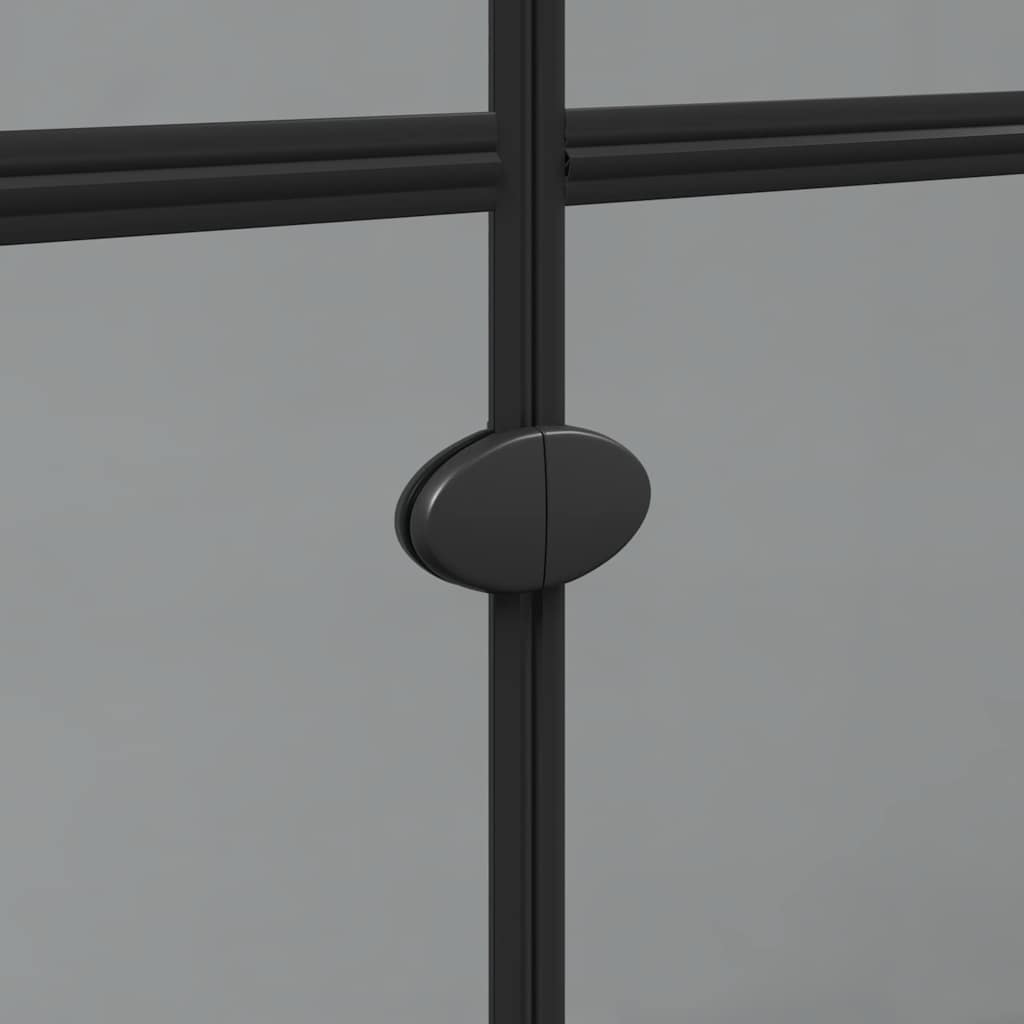 Parete doccia Walk-in Nero e trasparente scuro 100 x 190 cm 42017966