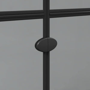 vidaXL Parete doccia Walk-in Nero e trasparente scuro 100 x 190 cm