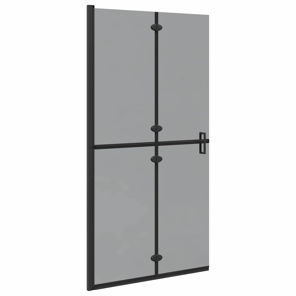 Parete doccia Walk-in Nero e trasparente scuro 100 x 190 cm 42017966