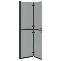 vidaXL Parete doccia Walk-in Nero e trasparente scuro 100 x 190 cm
