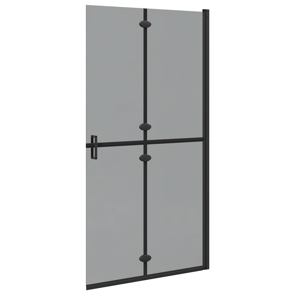 Parete doccia Walk-in Nero e trasparente scuro 100 x 190 cm 42017966