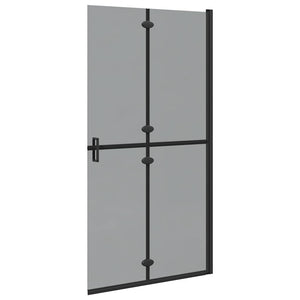 vidaXL Parete doccia Walk-in Nero e trasparente scuro 100 x 190 cm
