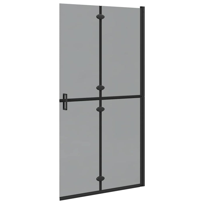 vidaXL Parete doccia Walk-in Nero e trasparente scuro 100 x 190 cm