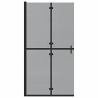 vidaXL Parete doccia Walk-in Nero e trasparente scuro 100 x 190 cm