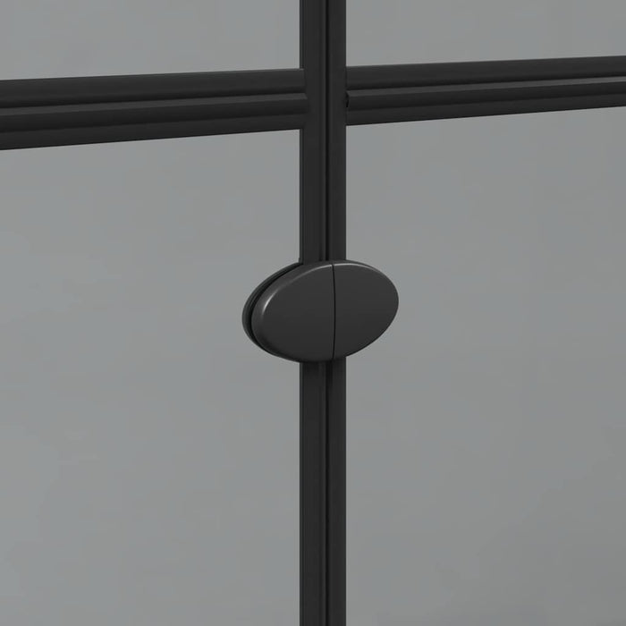 Parete doccia Walk-in Nero e trasparente scuro 110 x 190 cm 42017967