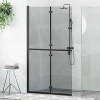 Parete doccia Walk-in Nero e trasparente scuro 110 x 190 cm 42017967