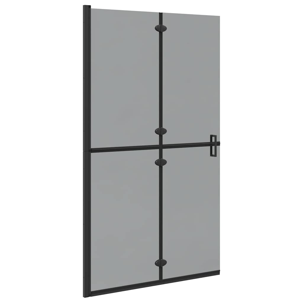 Parete doccia Walk-in Nero e trasparente scuro 110 x 190 cm 42017967