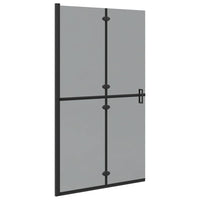 vidaXL Parete doccia Walk-in Nero e trasparente scuro 110 x 190 cm