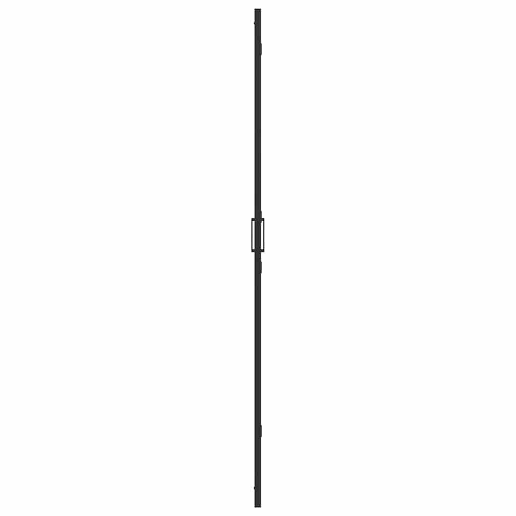 vidaXL Parete doccia Walk-in Nero e trasparente scuro 110 x 190 cm