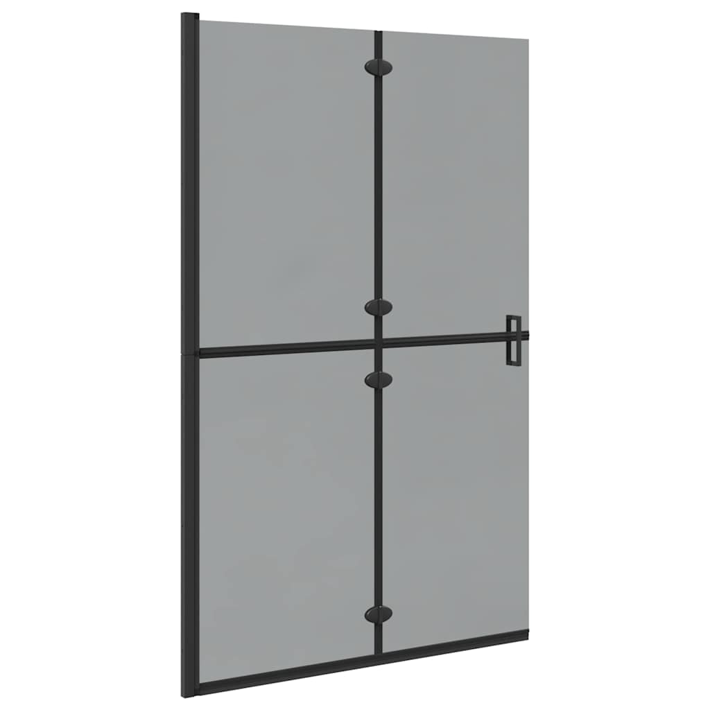 vidaXL Parete doccia Walk-in Nero e trasparente scuro 120 x 190 cm