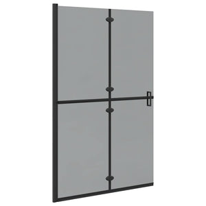 vidaXL Parete doccia Walk-in Nero e trasparente scuro 120 x 190 cm