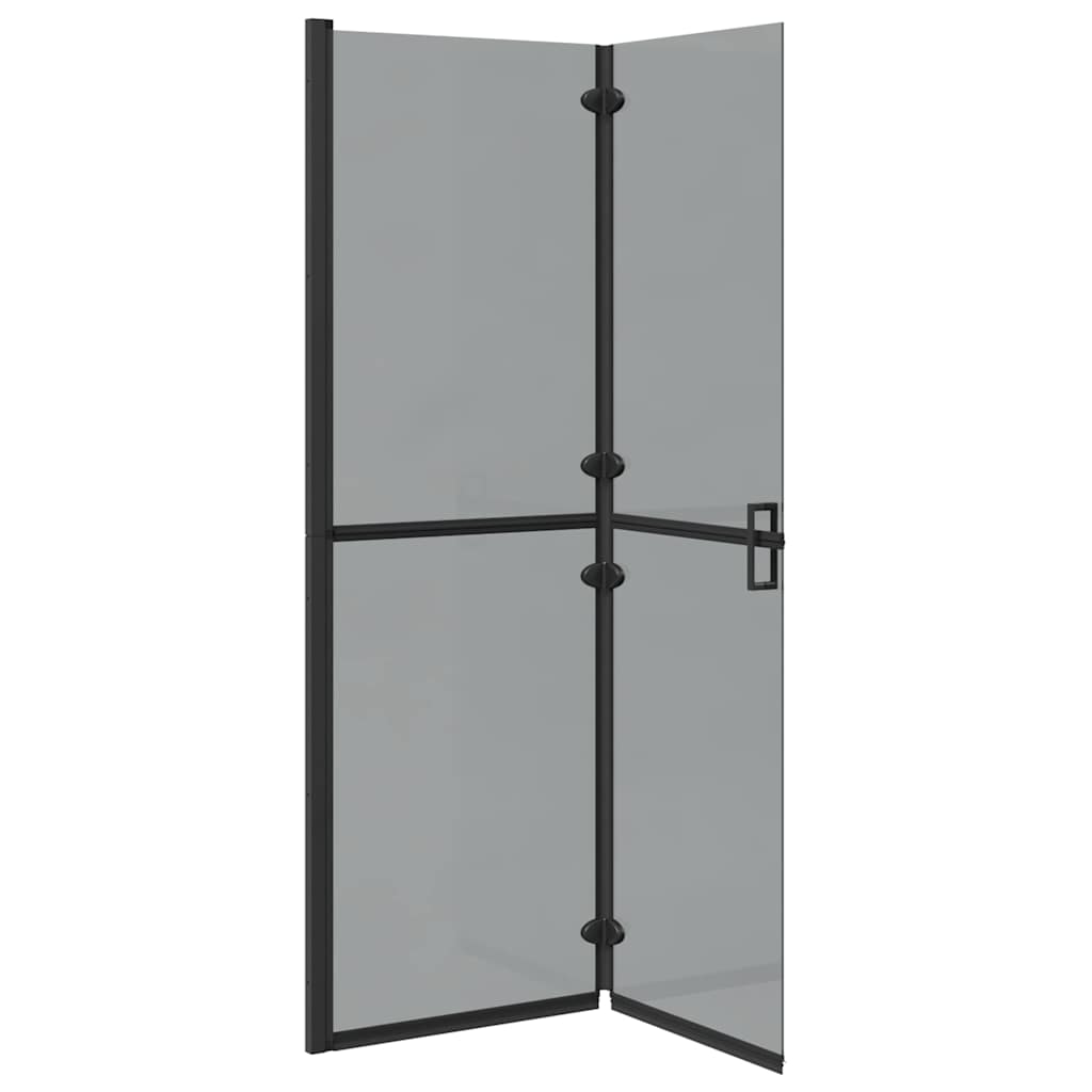 vidaXL Parete doccia Walk-in Nero e trasparente scuro 120 x 190 cm