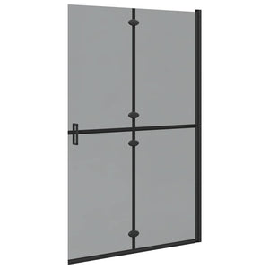 vidaXL Parete doccia Walk-in Nero e trasparente scuro 120 x 190 cm