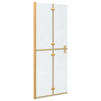 vidaXL Parete doccia Walk-in Altro Oro e trasparente 80 x 190 cm