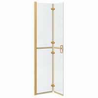 vidaXL Parete doccia Walk-in Altro Oro e trasparente 80 x 190 cm