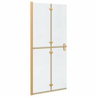 vidaXL Parete doccia Walk-in Altro Oro e trasparente 90 x 190 cm