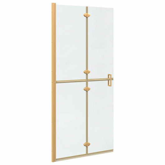 vidaXL Parete doccia Walk-in Altro Oro e trasparente 90 x 190 cm