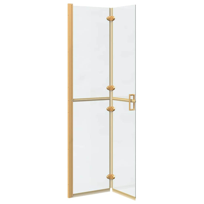vidaXL Parete doccia Walk-in Altro Oro e trasparente 90 x 190 cm