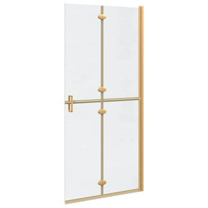 vidaXL Parete doccia Walk-in Altro Oro e trasparente 90 x 190 cm