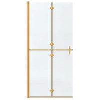 vidaXL Parete doccia Walk-in Altro Oro e trasparente 90 x 190 cm