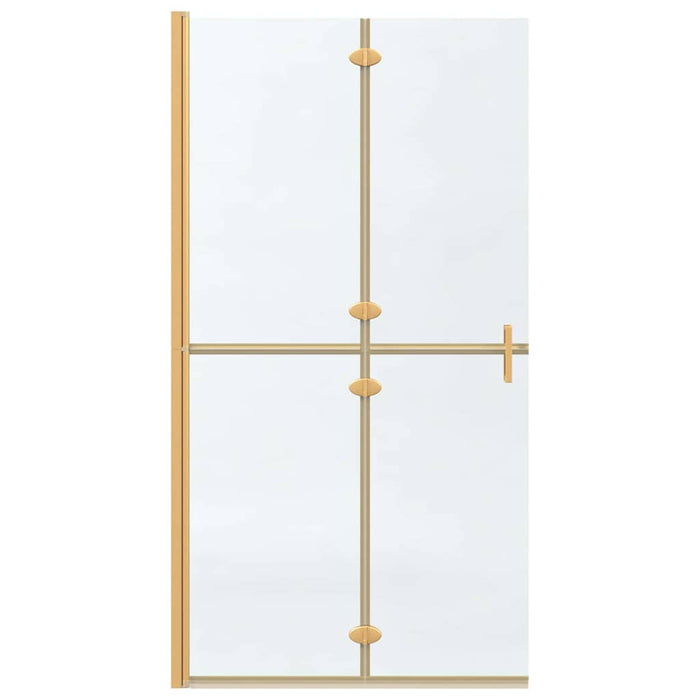 vidaXL Parete doccia Walk-in Altro Oro e trasparente 100 x 190 cm