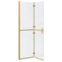 vidaXL Parete doccia Walk-in Altro Oro e trasparente 110 x 190 cm