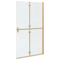 vidaXL Parete doccia Walk-in Altro Oro e trasparente 110 x 190 cm