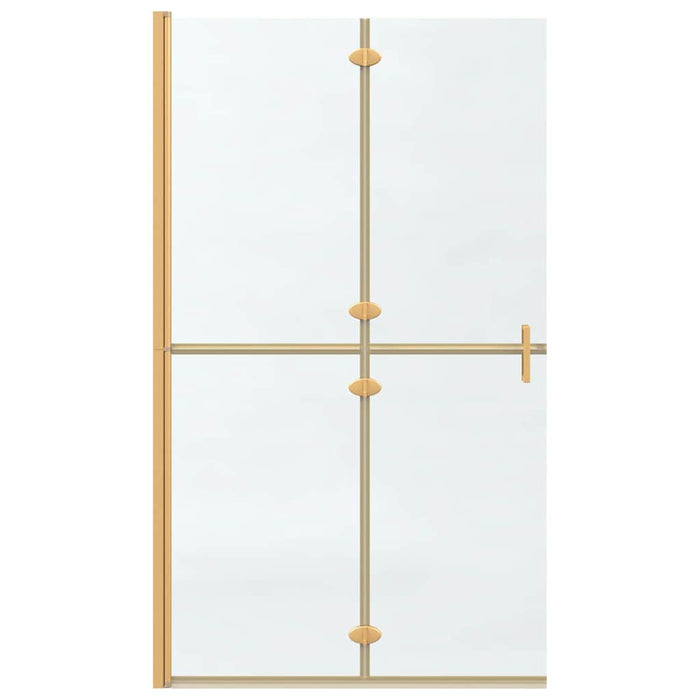 vidaXL Parete doccia Walk-in Altro Oro e trasparente 110 x 190 cm