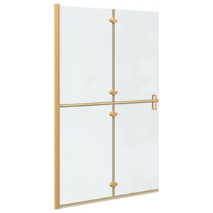 vidaXL Parete doccia Walk-in Altro Oro e trasparente 120 x 190 cm