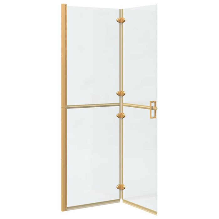 vidaXL Parete doccia Walk-in Altro Oro e trasparente 120 x 190 cm