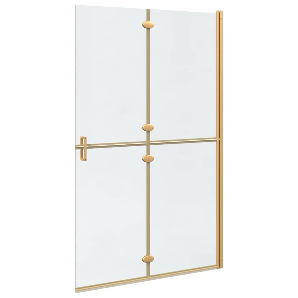 vidaXL Parete doccia Walk-in Altro Oro e trasparente 120 x 190 cm
