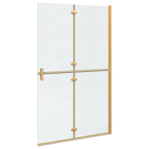 vidaXL Parete doccia Walk-in Altro Oro e trasparente 120 x 190 cm