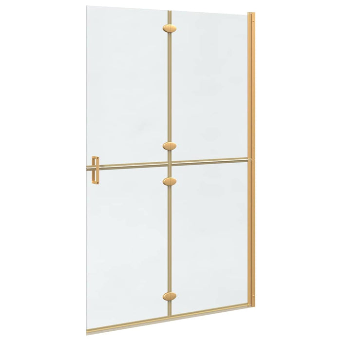 vidaXL Parete doccia Walk-in Altro Oro e trasparente 120 x 190 cm