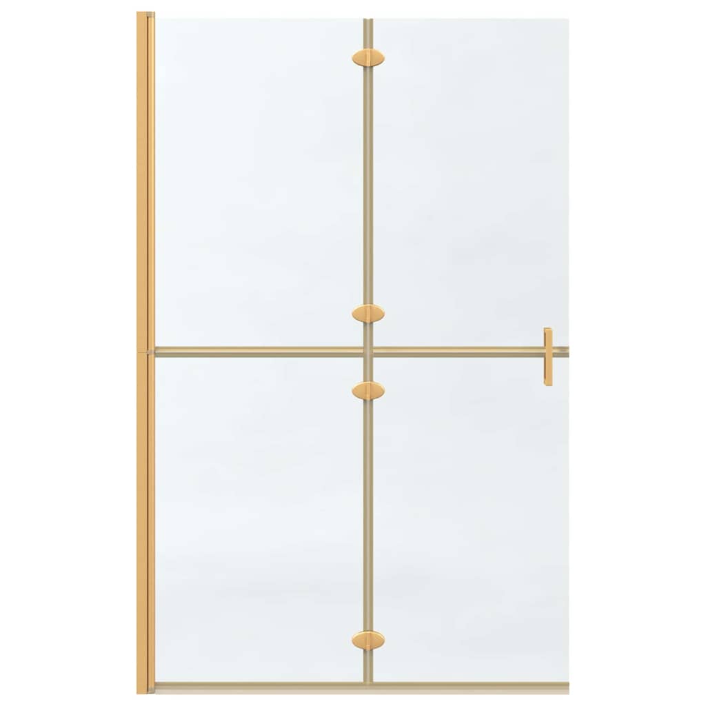 vidaXL Parete doccia Walk-in Altro Oro e trasparente 120 x 190 cm