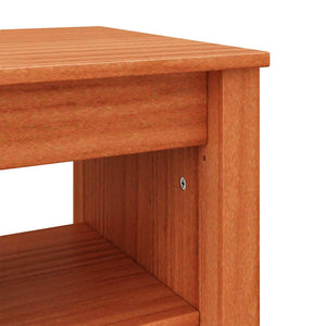 vidaXL Panca per scarpe Cera marrone 160 x 36.5 x 50 cm