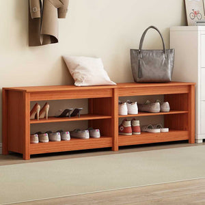vidaXL Panca per scarpe Cera marrone 160 x 36.5 x 50 cm