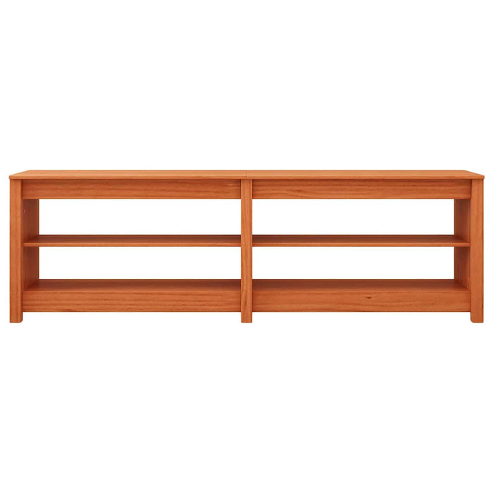 vidaXL Panca per scarpe Cera marrone 160 x 36.5 x 50 cm