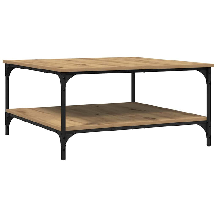 Tavolino da Salotto-Tavolino da soggiorno-Tavolo rovere artigianale 80 x 80 x 40 cm