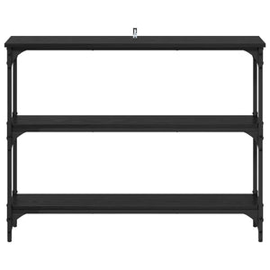 Tavolo consolle con lo scaffale Rovere nero 100 x 22.5 x 75 cm 883505