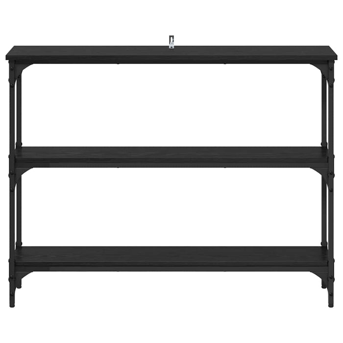 Tavolo consolle con lo scaffale Rovere nero 100 x 22.5 x 75 cm 883505