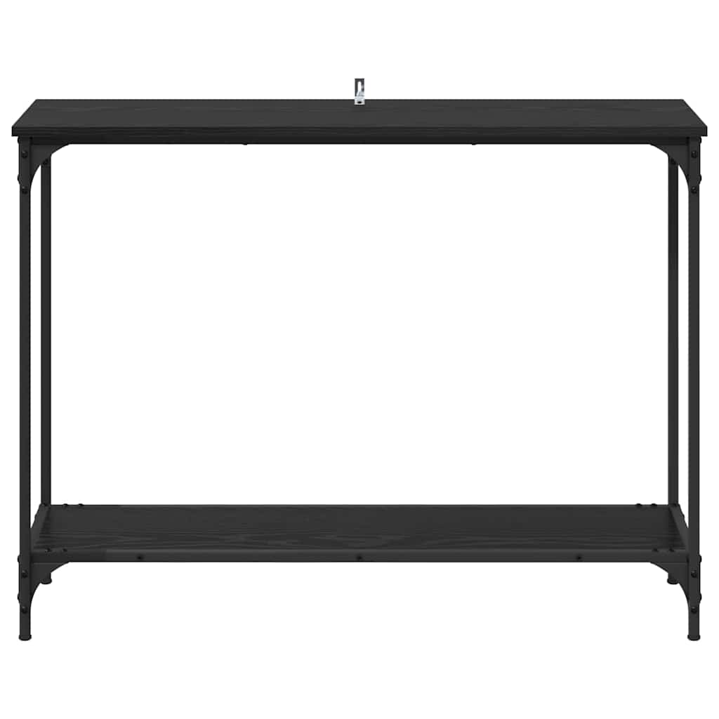Tavolo consolle con lo scaffale Rovere nero 101 x 30.5 x 75 cm 883518