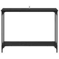 Tavolo consolle con lo scaffale Rovere nero 101 x 30.5 x 75 cm 883518