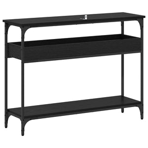 Tavolo consolle Rovere nero 100 x 29 x 75 cm Legno multistrato 883524