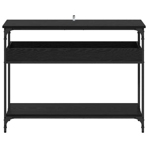 Tavolo consolle Rovere nero 100 x 29 x 75 cm Legno multistrato 883524