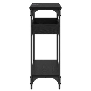 Tavolo consolle Rovere nero 100 x 29 x 75 cm Legno multistrato 883524