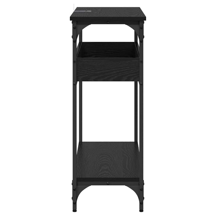 Tavolo consolle Rovere nero 100 x 29 x 75 cm Legno multistrato 883524