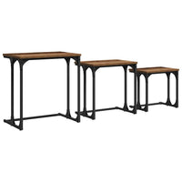 Tavolo da caffè nesting 3 pcs Legno vecchio 50.5 x 35 x 53 cm 883531