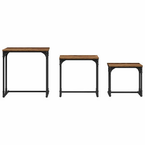 Tavolo da caffè nesting 3 pcs Legno vecchio 50.5 x 35 x 53 cm 883531