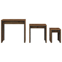 Tavolo da caffè nesting 3 pcs Legno vecchio 60 x 35 x 56 cm 883534