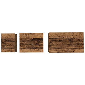 Tavolo da caffè nesting 3 pcs Legno vecchio 60 x 35 x 56 cm 883534